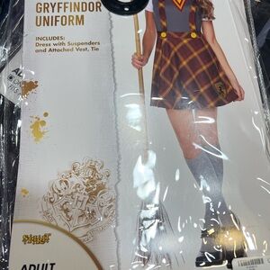 Spirit Gryffindor-Inspired Dress in Maroon and Gold Plaid